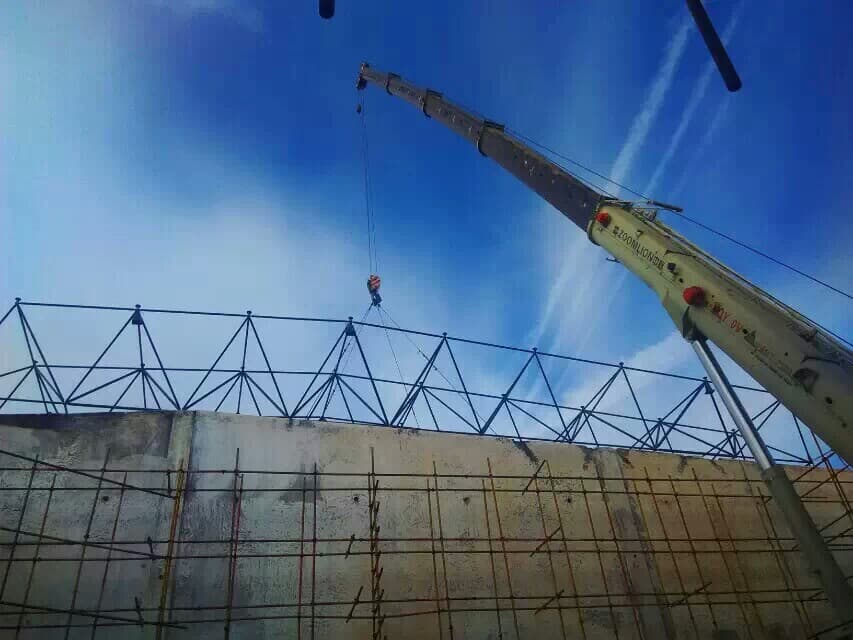 胶南水泥厂网架安装